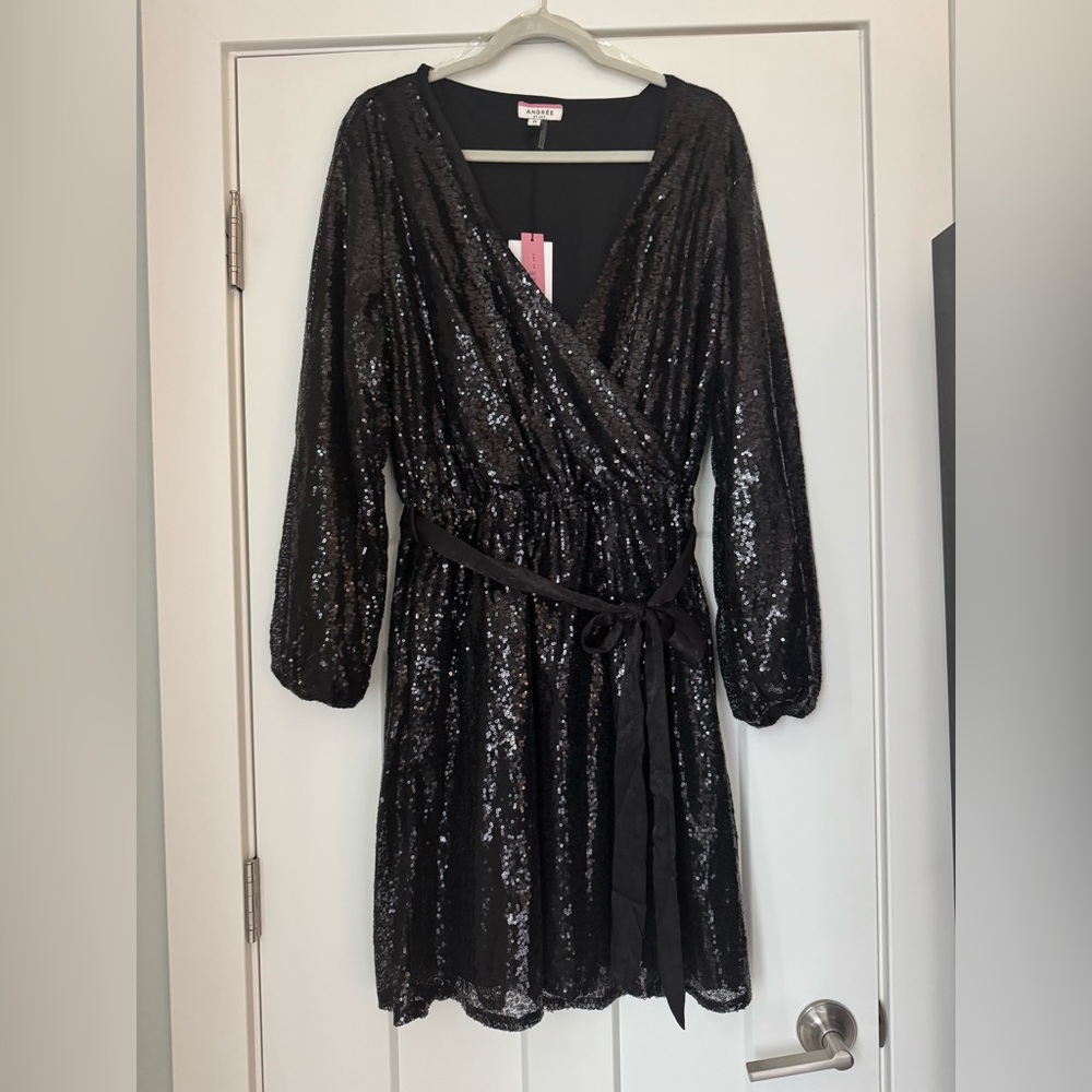BEAUTIFUL sequin wrap dress 💃🏼! NWT!!